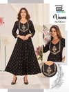 Vaani By Blue Hills Rayon With Foil Printed Anarkali Kurtis Wholesale Market In Surat
